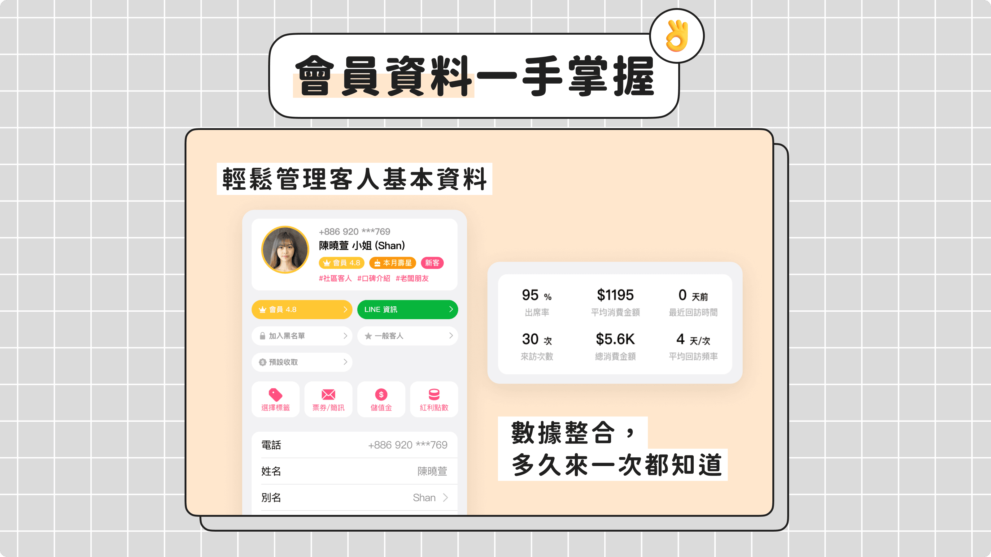 夯客會員系統，數據資料一手掌握